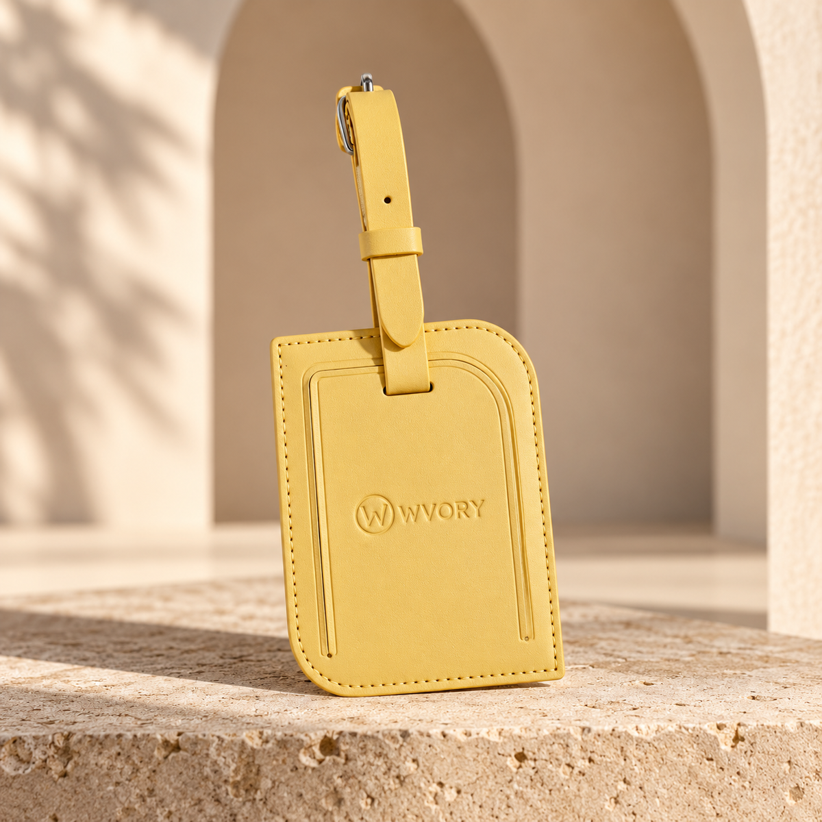 WVORY Luggage Tag — Butter Yellow variant hero